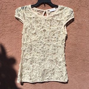 New York and co. Beige short sleeve shirt